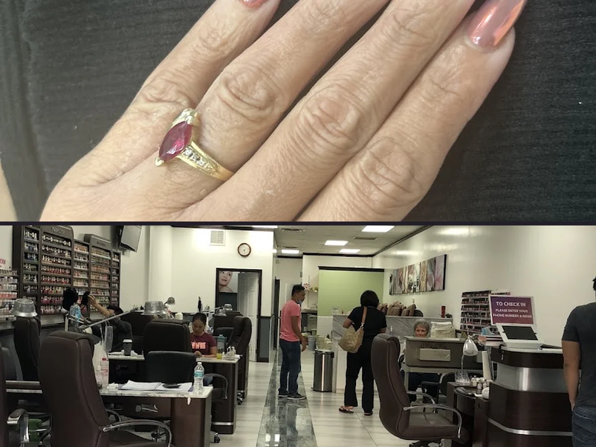 Manicure table in a clean salon interior